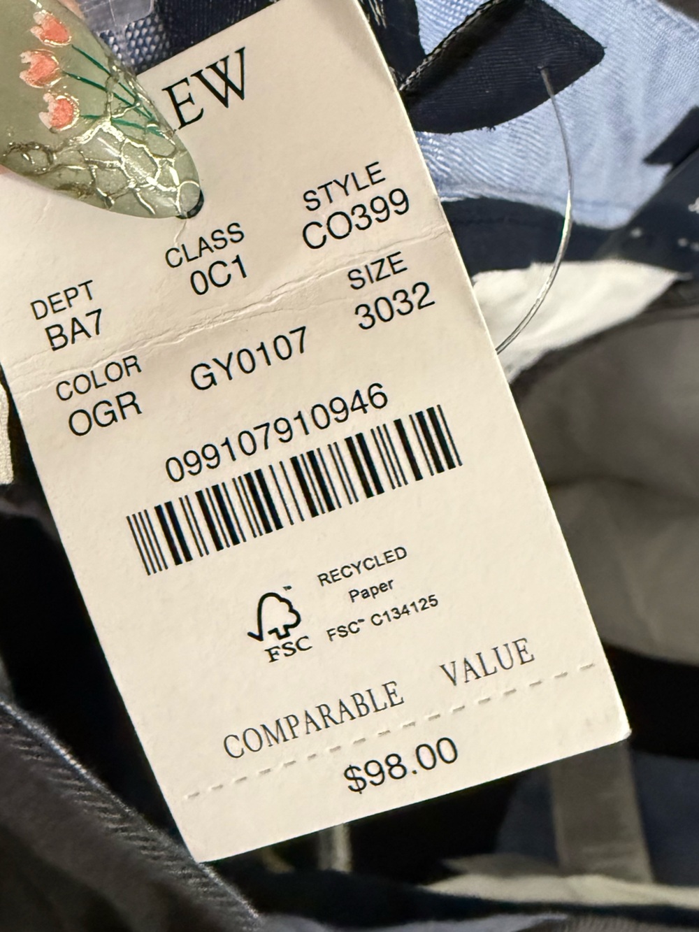 JCrew Slim-fit Original Chino Twill Pants in Onyx Grey Size 30x32 NEW CO399 - Picture 7 of 8